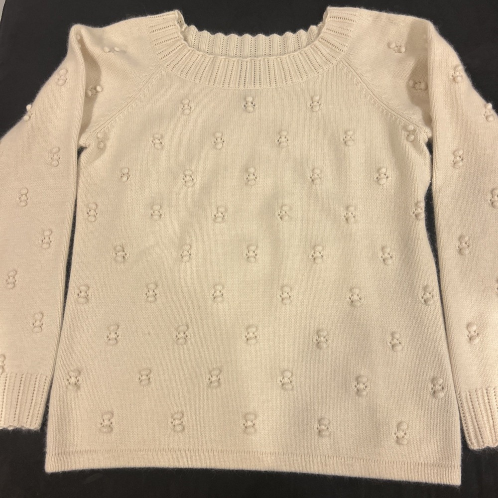 Jones‎ New York Signature Womens Angora Rabbit, Wool Sweater Cream Size XL